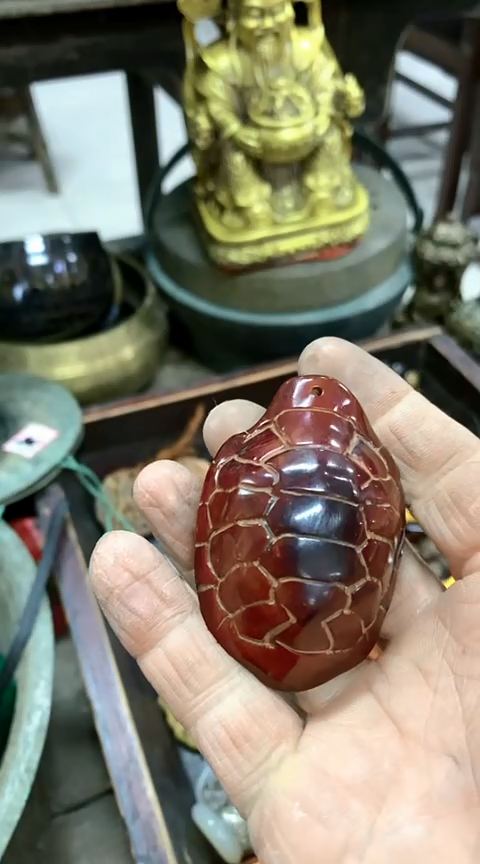 【闪购商品】一物一拍编号角龟甲把件