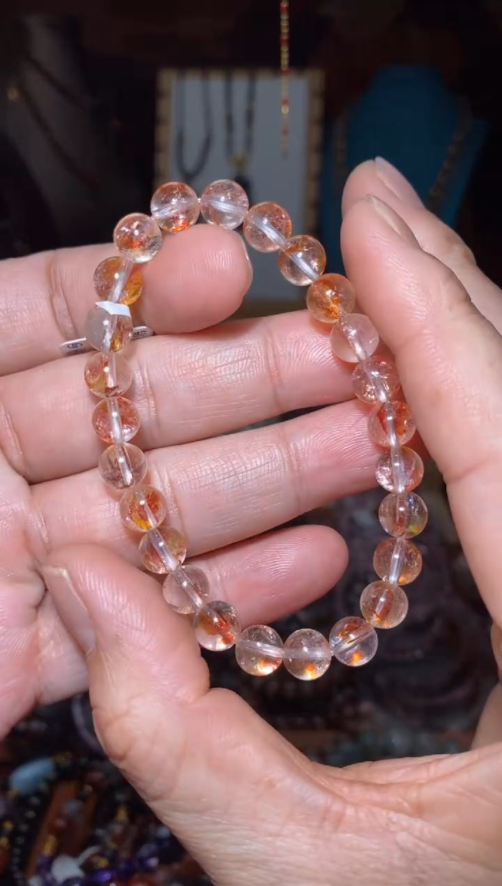 【闪购商品】水晶手串7mm+未镶嵌锦鲤胶花