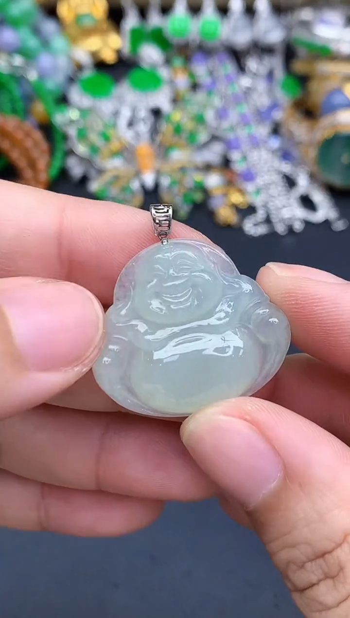 颈饰18K金镶嵌翡翠71-春日珠宝
