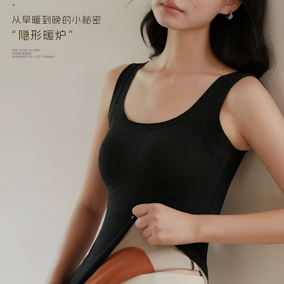 36-纯色厚款保暖背心女加绒亲肤舒适美背