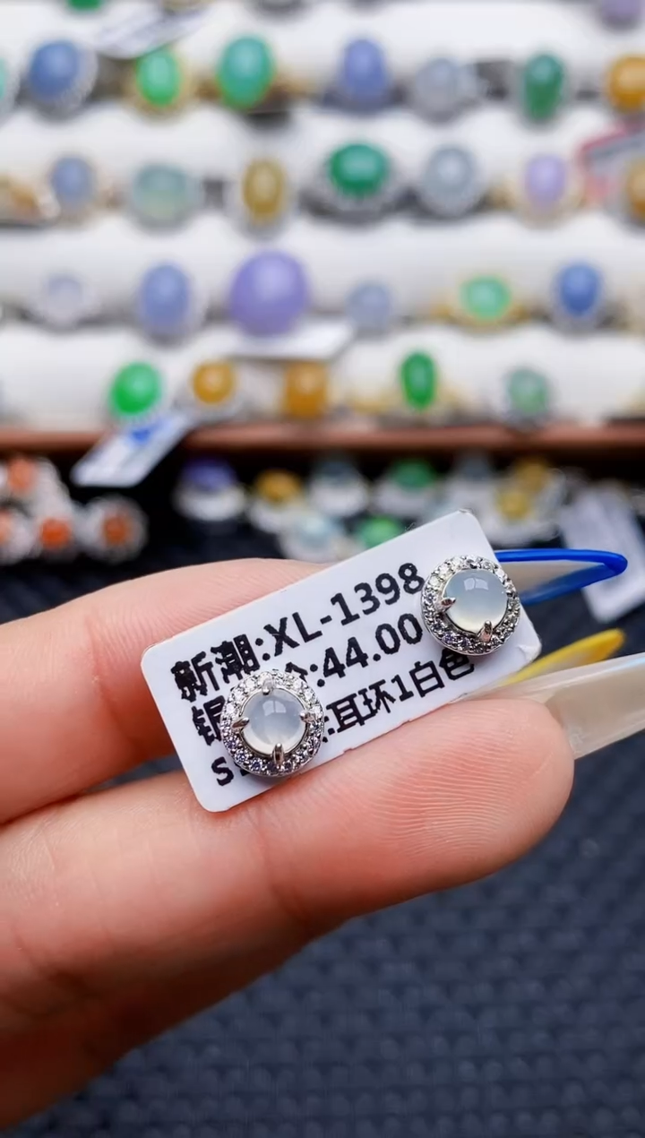 银S925镶嵌戒指翡翠2686