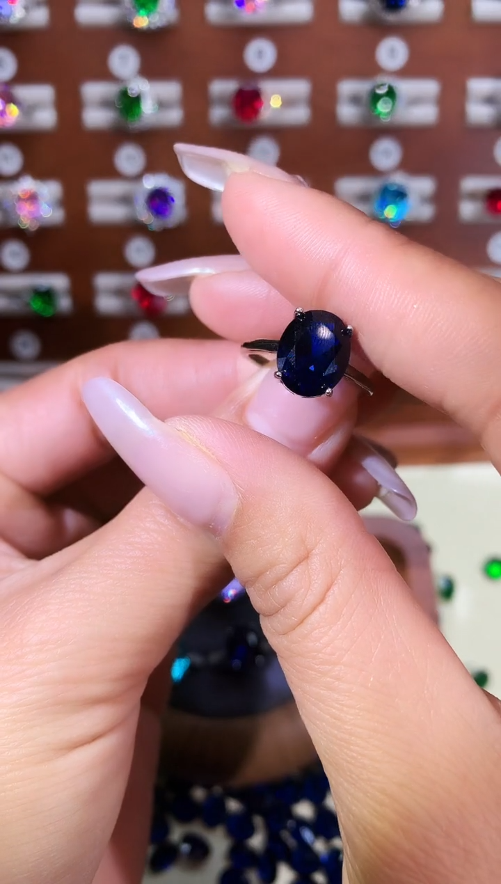 无925银皇家蓝戒指911