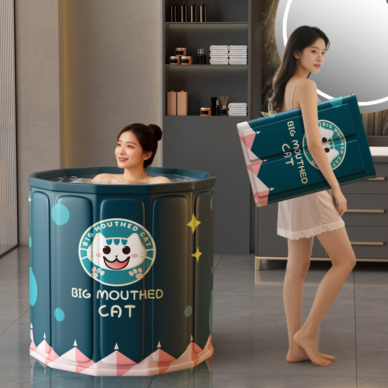 新升级泡澡桶大人折叠泡浴桶儿童洗澡桶成人加厚保温浴桶小户型