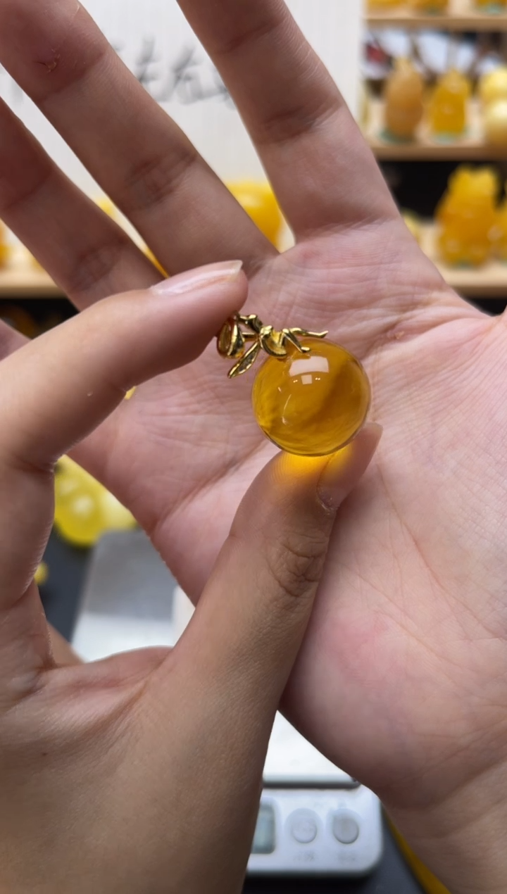 琥珀银S925镶嵌珠宝奇石113琥珀蜜蜡微瑕
