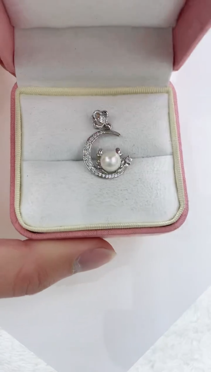【闪购商品】海水珍珠吊坠(不含链)银S925镶嵌海水珍珠吊坠