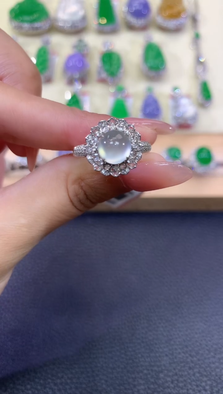 翡翠戒指18K金镶嵌夏日珠宝A99