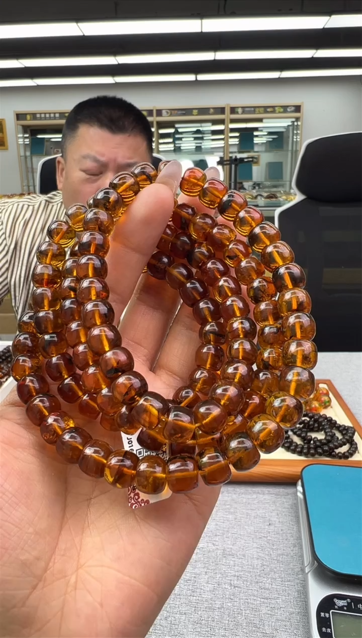 【闪购商品】琥珀颈饰未镶嵌14秒拍号