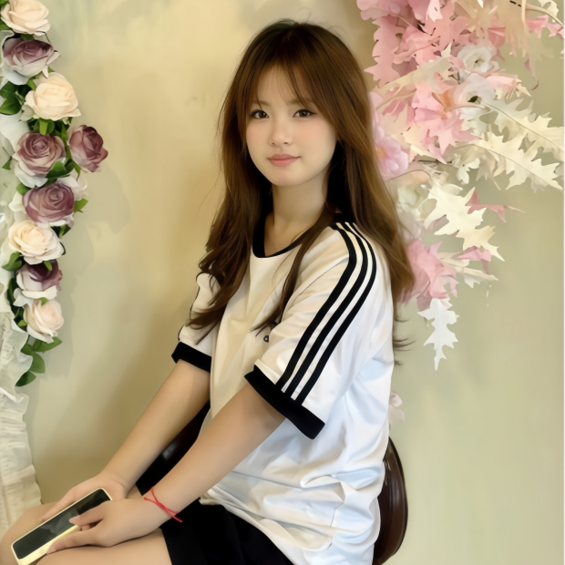 （品牌撤柜）三条杠复古风男女同款情侣T恤9387-BK1006