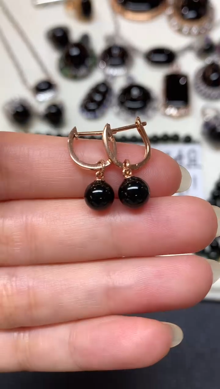 18K金镶嵌翡翠耳饰A25|2980