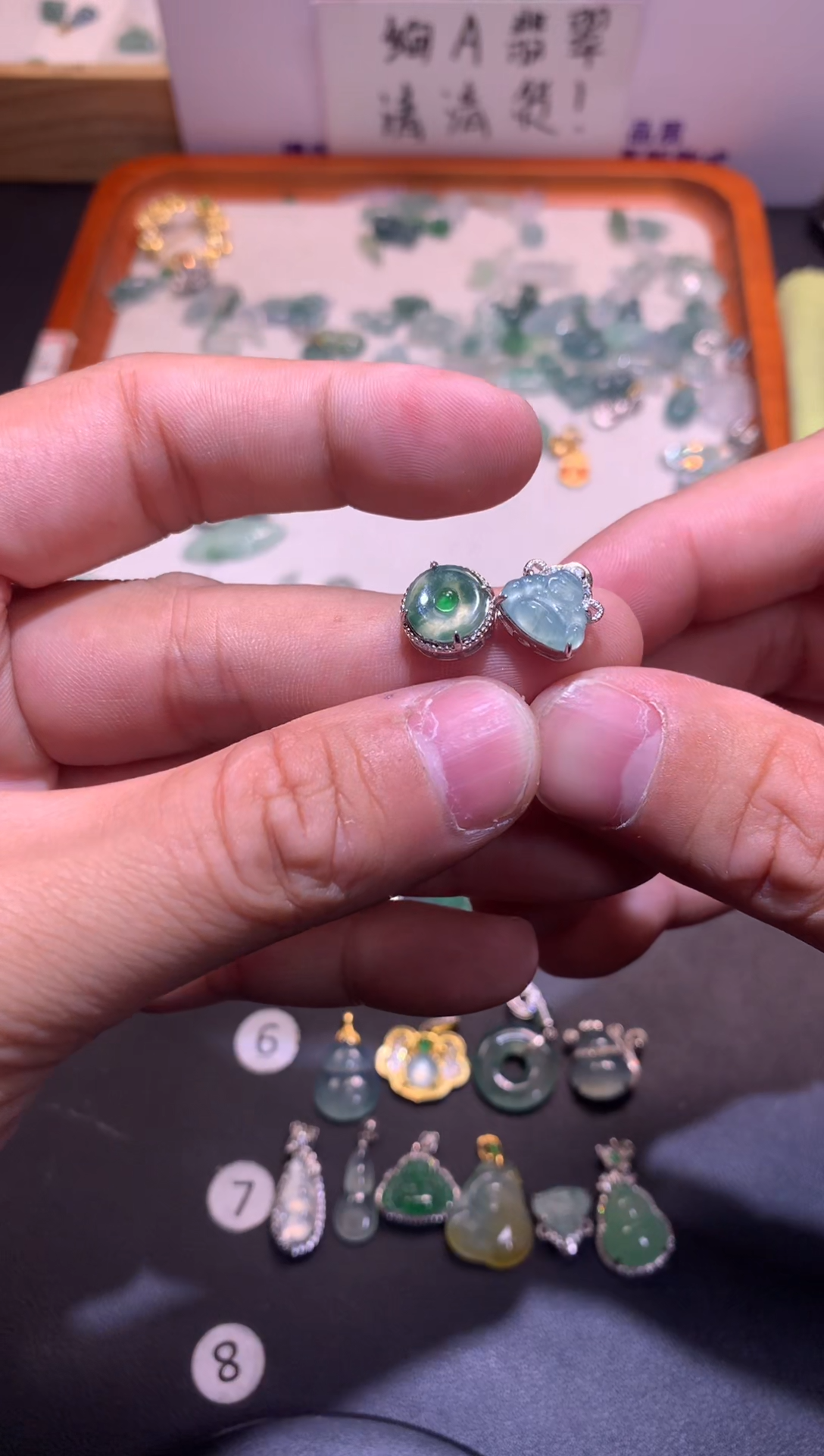 【闪购商品】翡翠吊坠(不含链)银S925镶嵌1