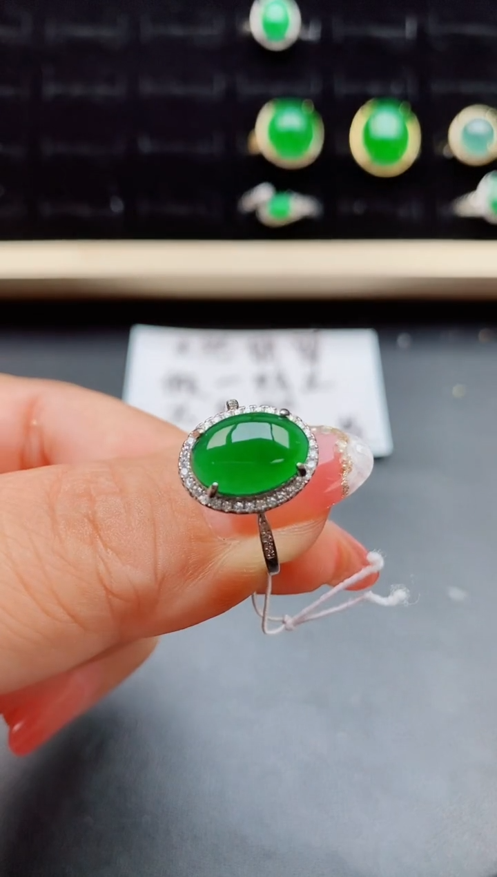 【闪购商品】翡翠戒指银S925镶嵌5080580