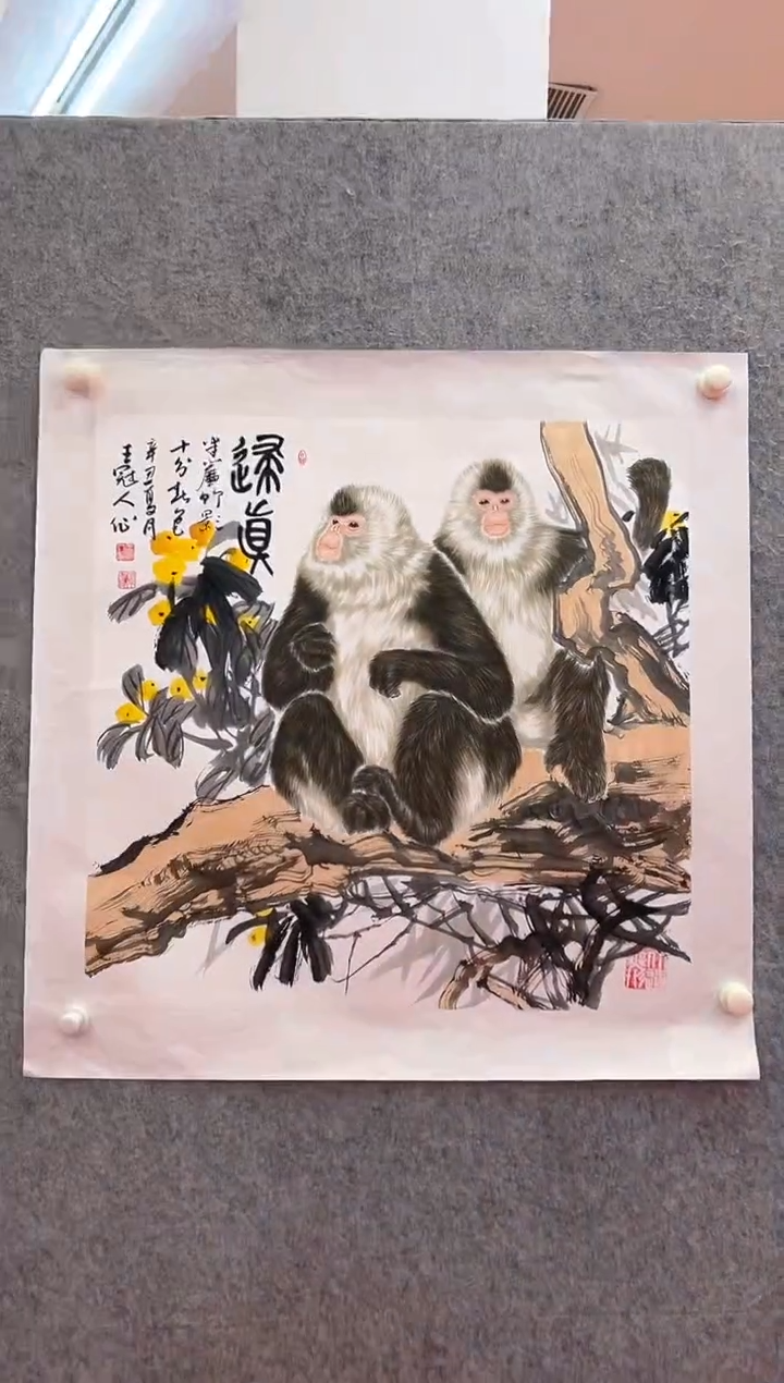 【闪购商品】绘画王冠人-4平尺工笔-国画作品