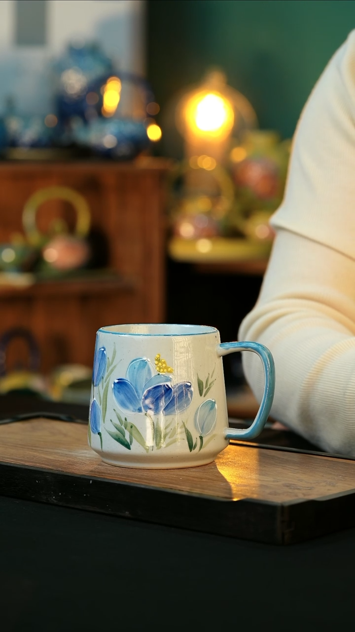 【闪购商品】杯手绘心瓷陶瓷浮力