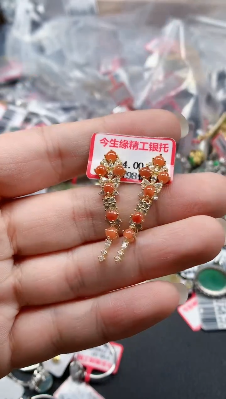 银S925镶嵌戒指翡翠天然A货缅甸翡翠
