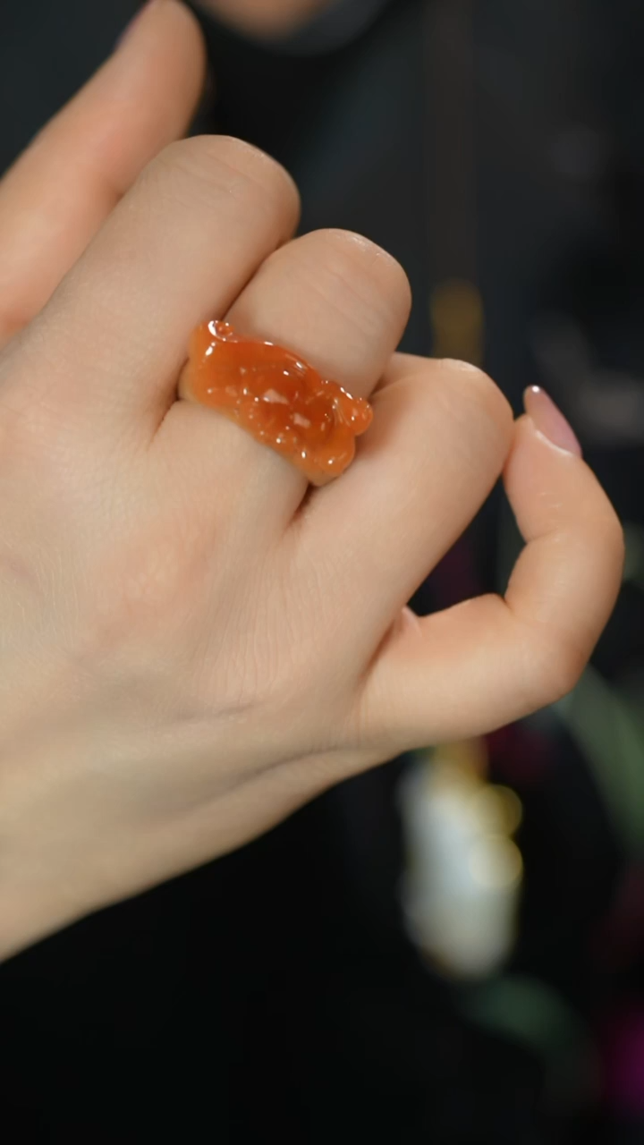 未镶嵌戒指翡翠圈口17