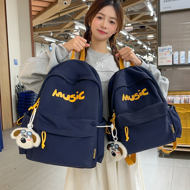 书包初中女生大学生日系ins大容量休闲百搭双肩包旅游轻便背包