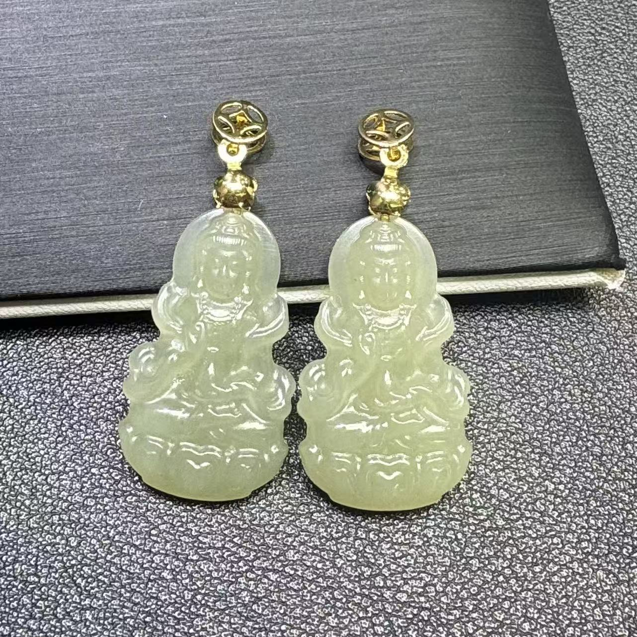 H4788高30-和田玉观音-配链子-多样性发其一