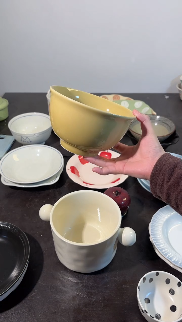 陶直播微瑕姜黄面碗*1