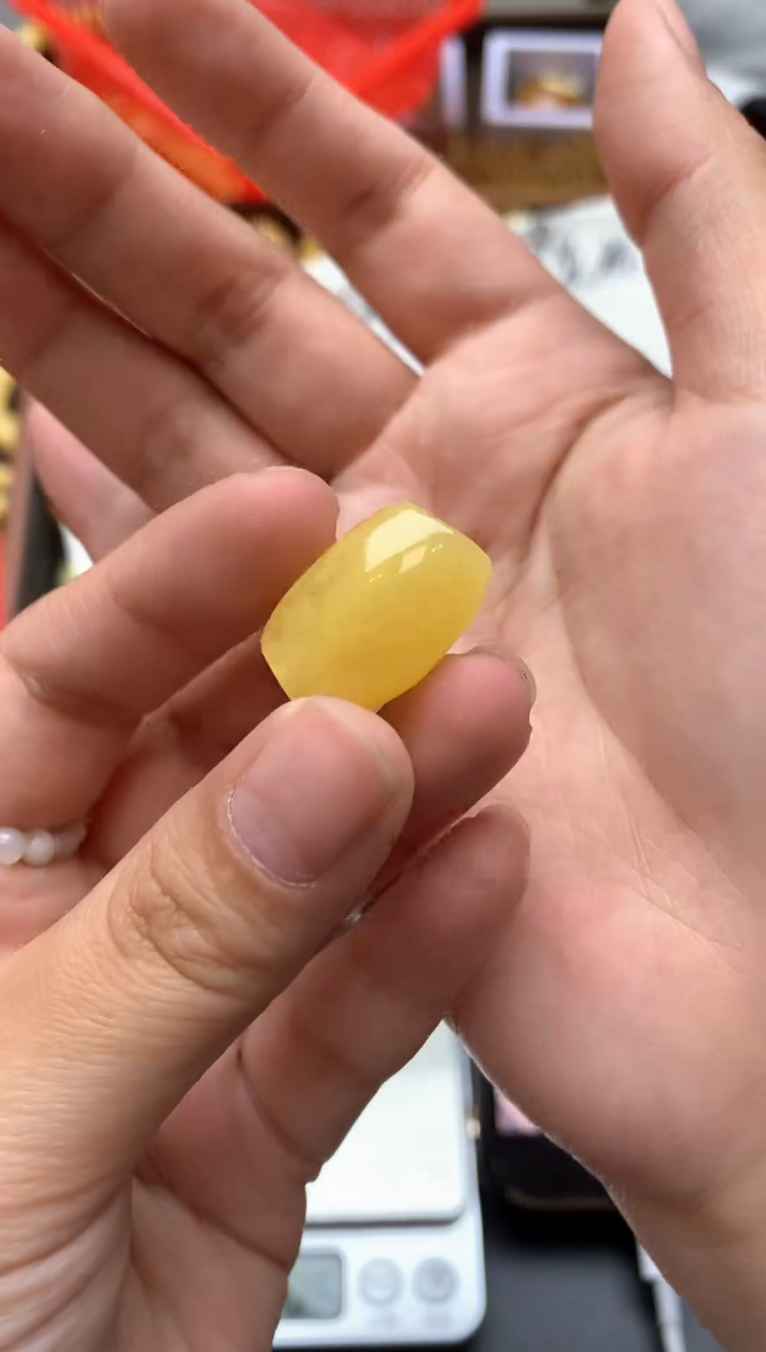 【闪购商品】琥珀珠宝奇石未镶嵌013琥珀蜜蜡微瑕花粉小坑气泡