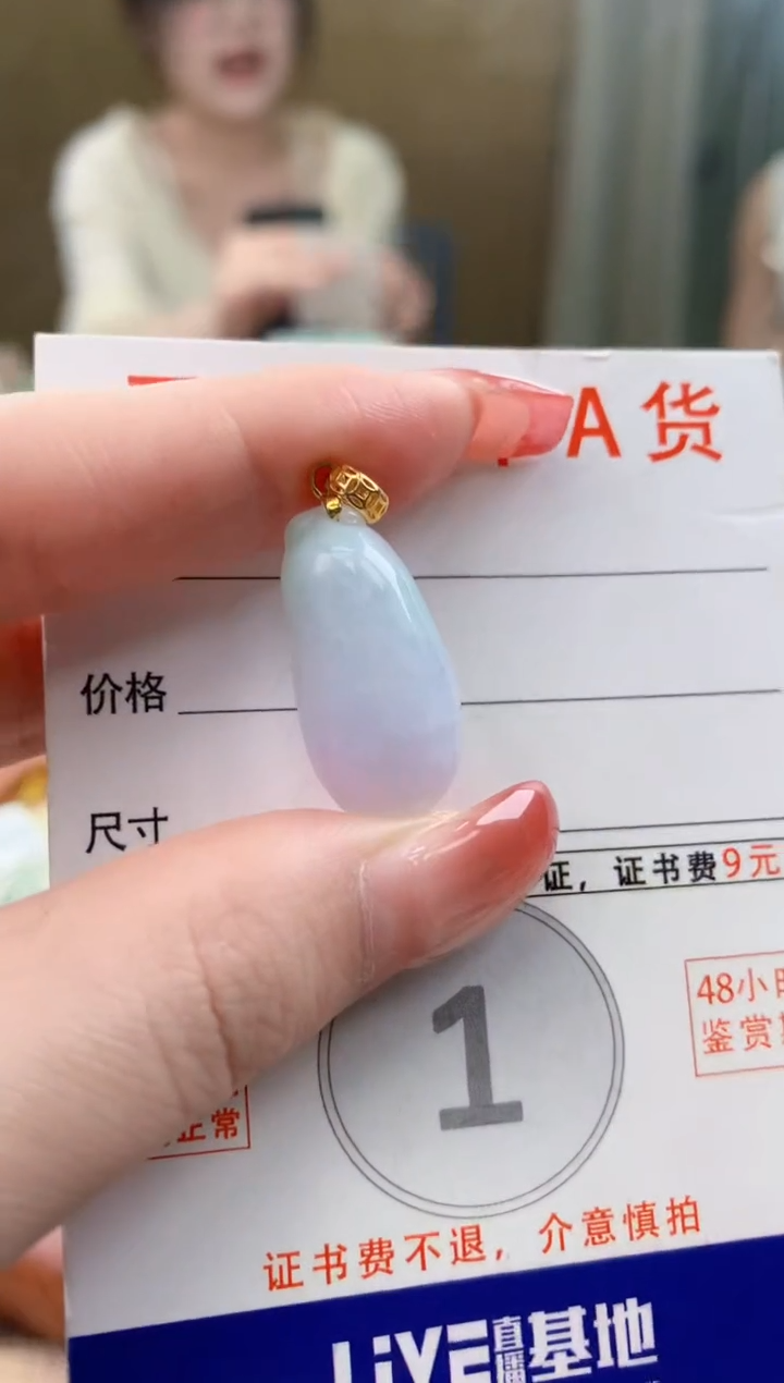 颈饰未镶嵌翡翠 天然A货翡翠挂件