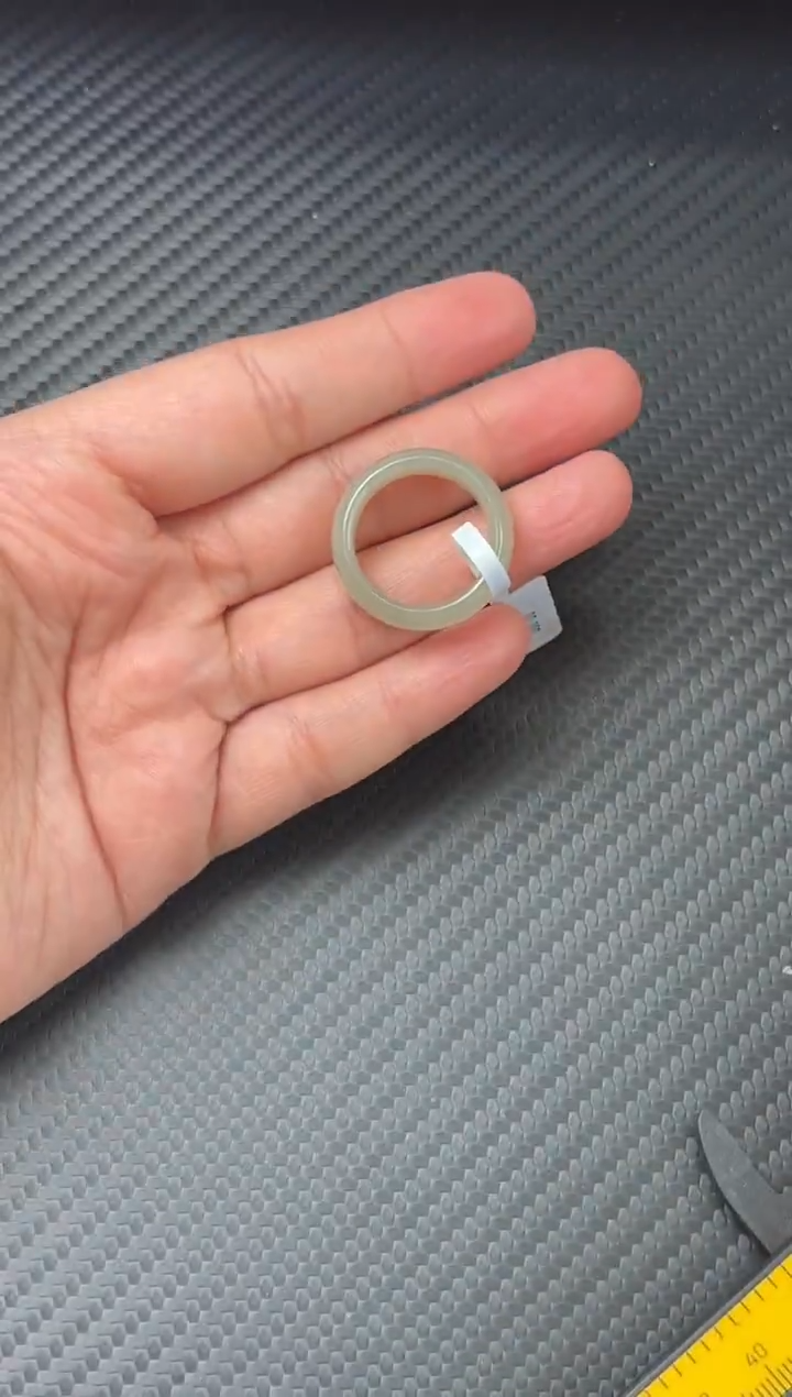 未镶嵌戒圈和田玉且末近矿微色差戒圈19