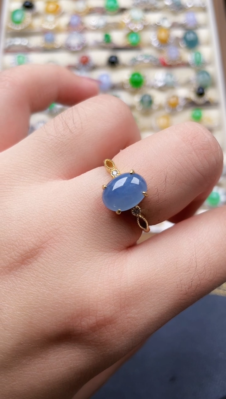 银S925镶嵌戒指翡翠45