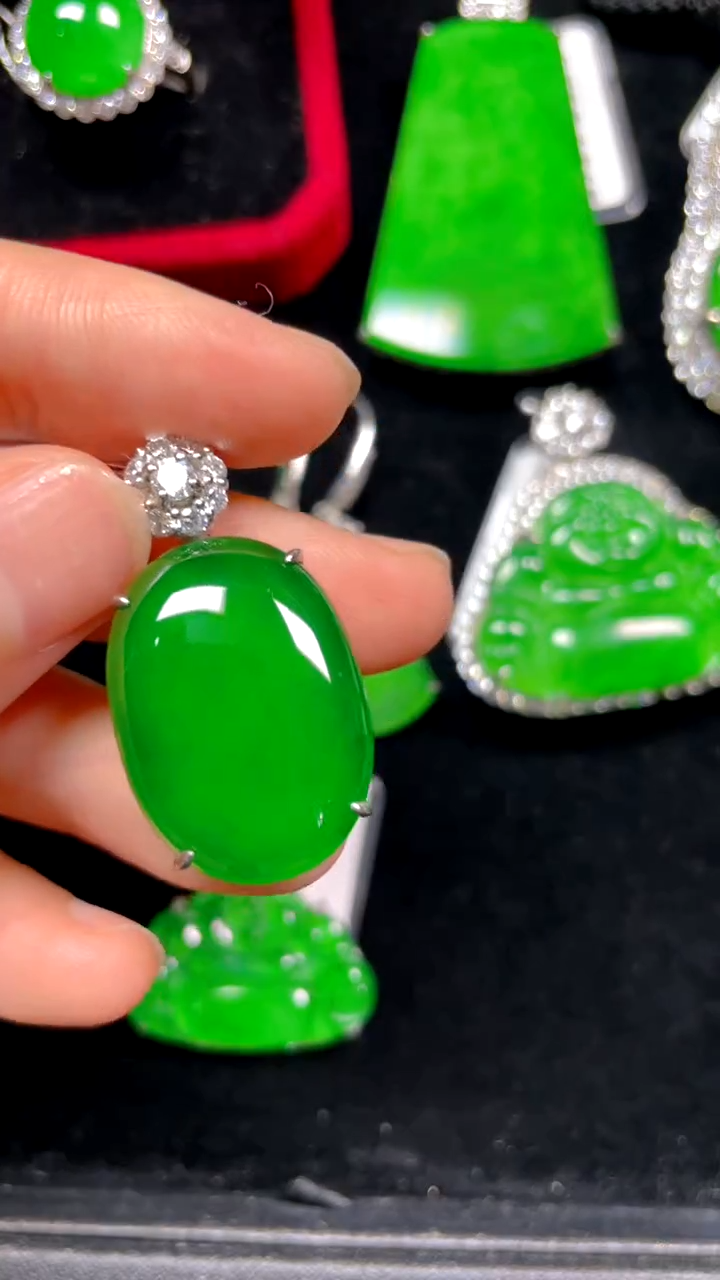 【闪购商品】翡翠吊坠(不含链)银S925镶嵌吊坠