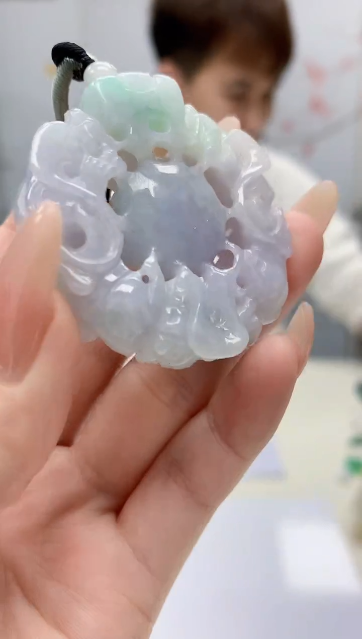 【闪购商品】定制翡翠未镶嵌4868jj-毛货挂件143