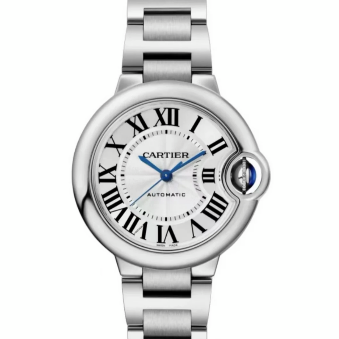 99新 Cartier/卡地亚 蓝气球WSBB0044 33机械女表 钢带23年