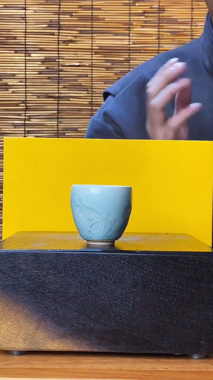  【山隐青瓷】龙窑柴烧杯子   微瑕