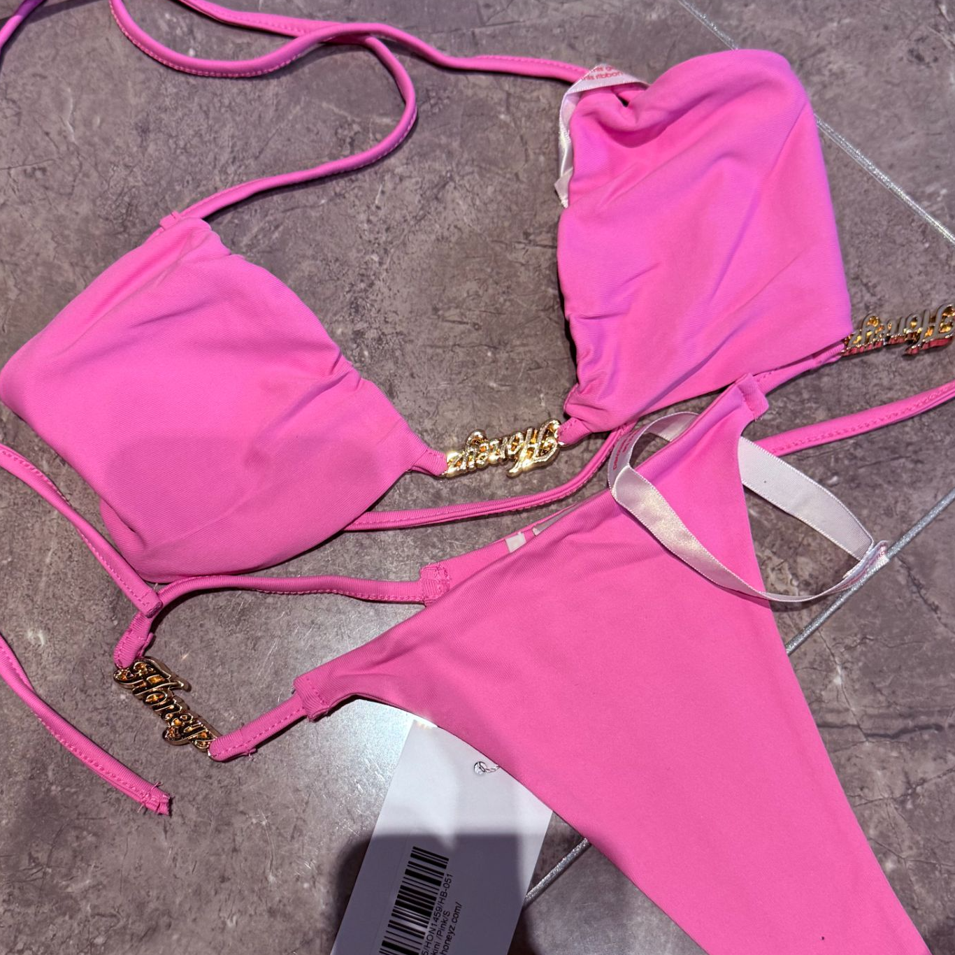 欧美纯色绑带性感分体泳衣适合温泉游泳