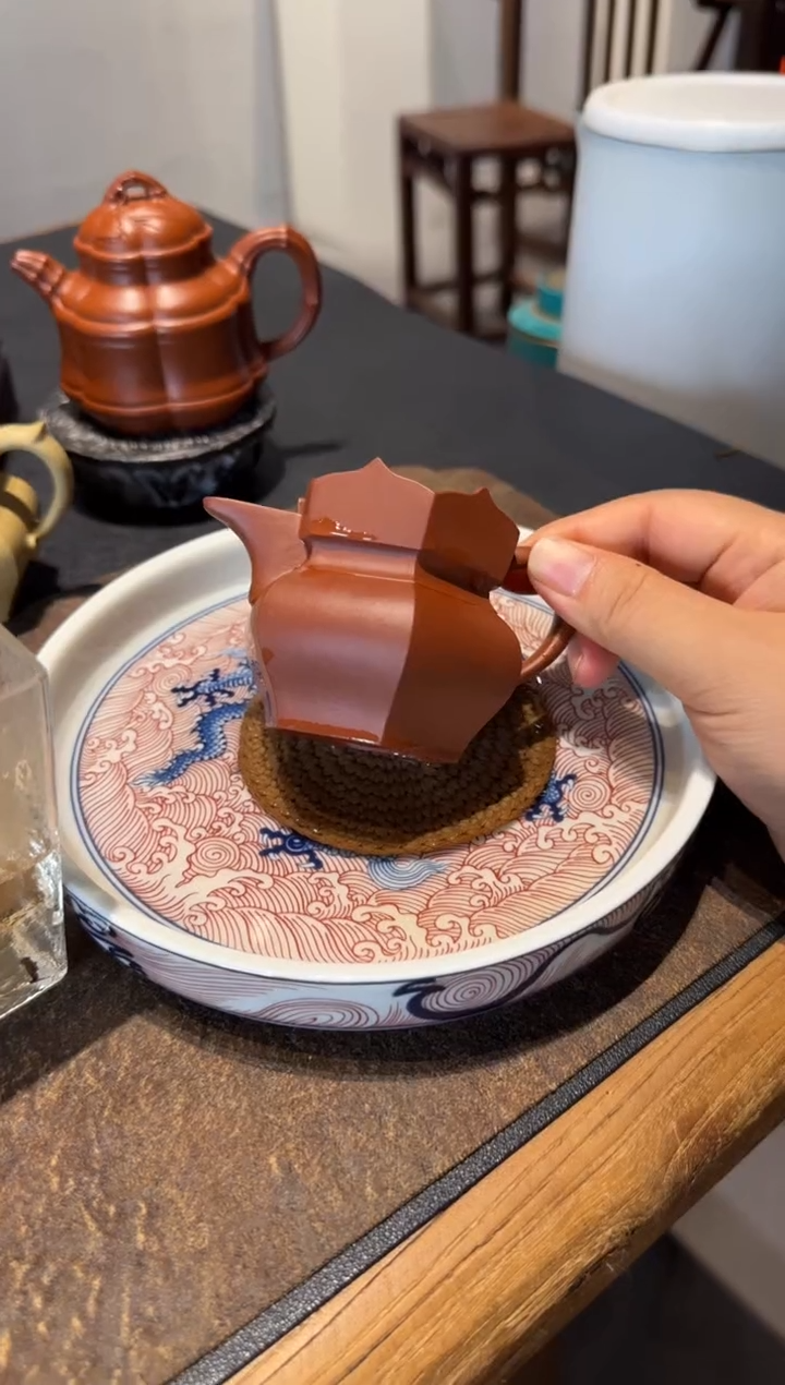 茶壶紫砂执*郎朱泥小僧帽 135ml