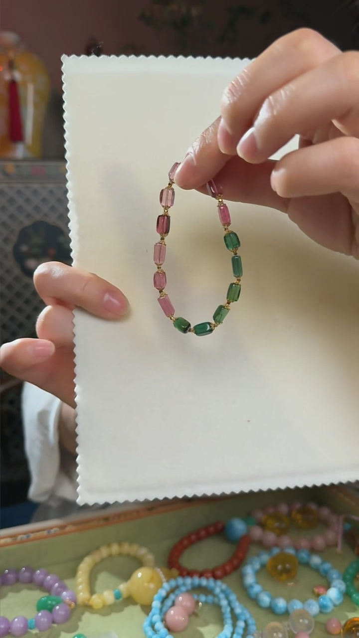 【闪购商品】碧玺手串未镶嵌天然碧玺手串