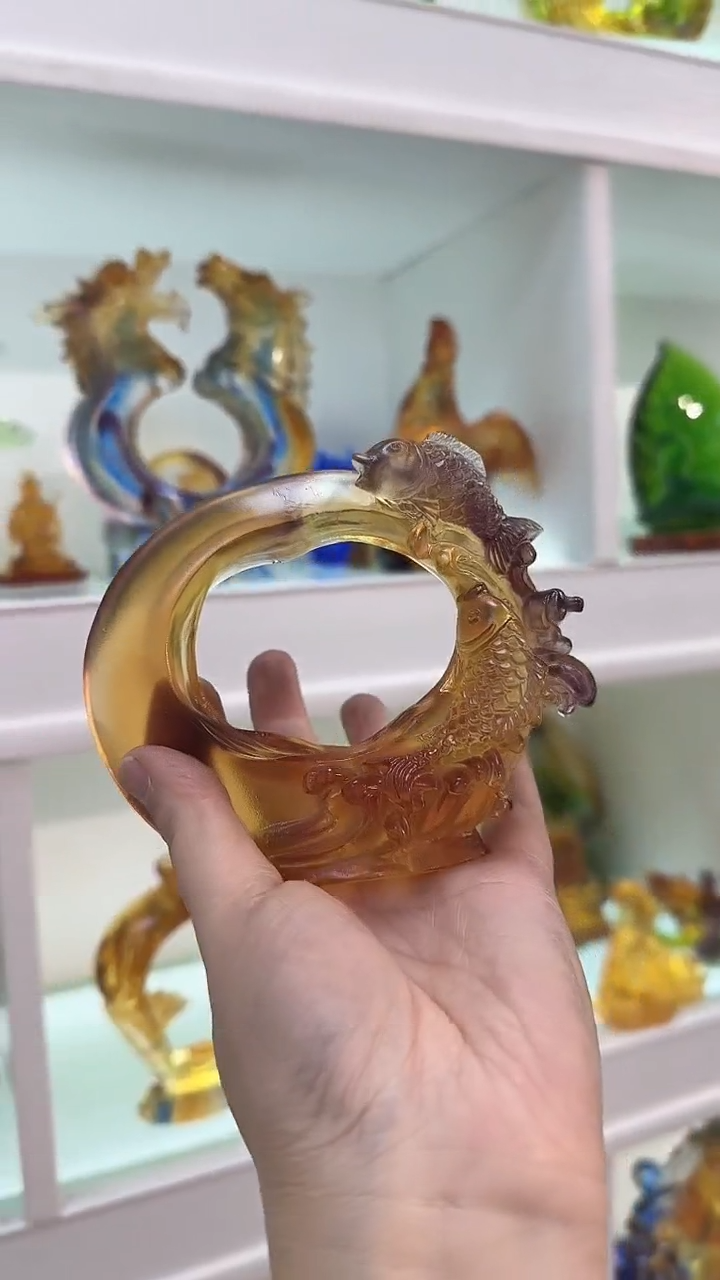 手工艺品琉璃双鱼