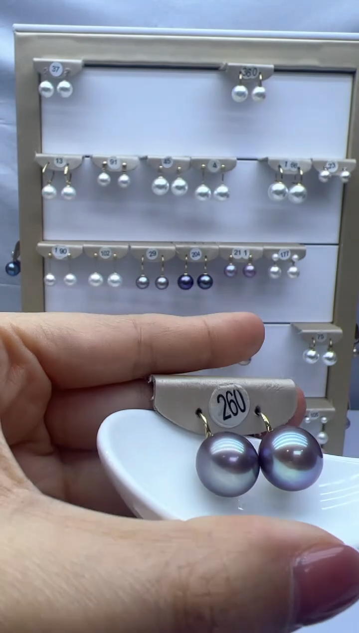 【闪购商品】淡水珍珠耳饰18K金镶嵌260