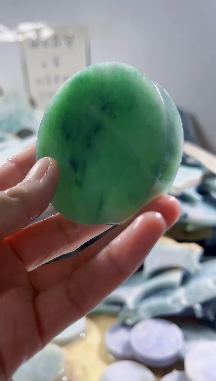 翡翠裸石缅甸翡翠A货柠23