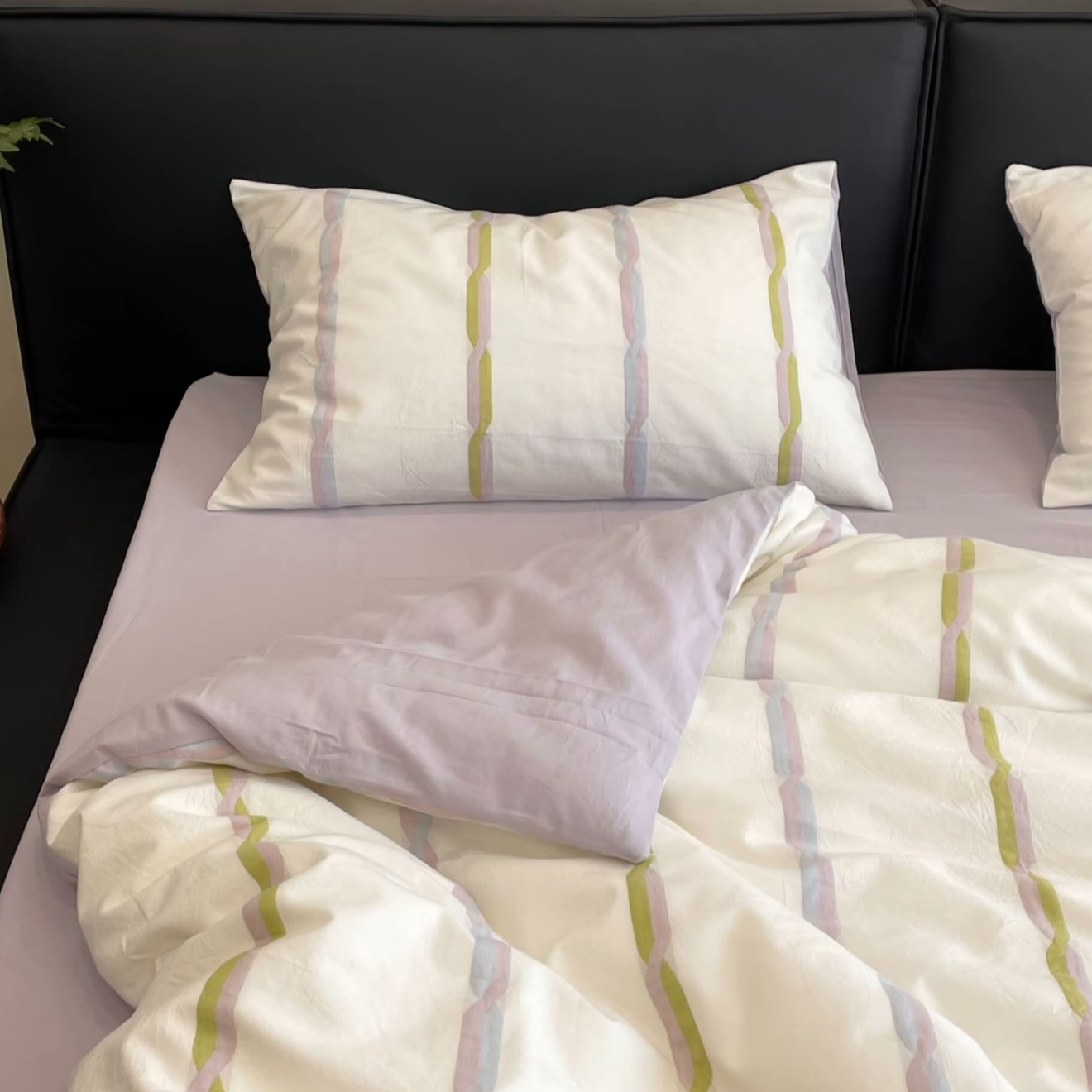 【高定】设计师定制款彩纱稿花提花全棉加厚套件床单加厚全棉人字纹