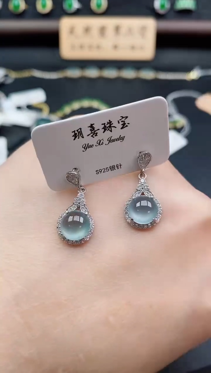 银S925镶嵌戒指翡翠1