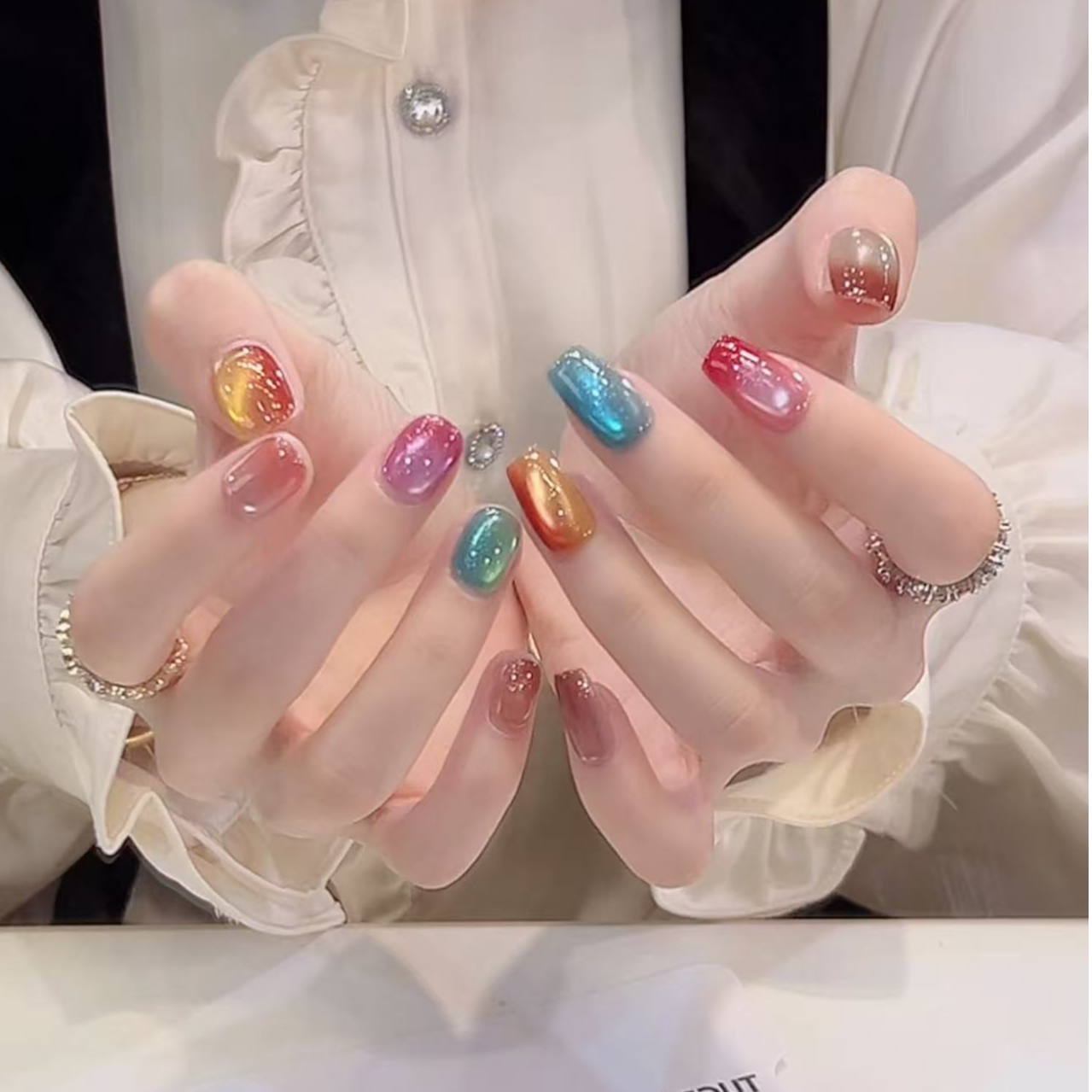 TugeNail "琉璃彩”春夏气质显白设计多巴胺时尚穿戴美甲TGY508
