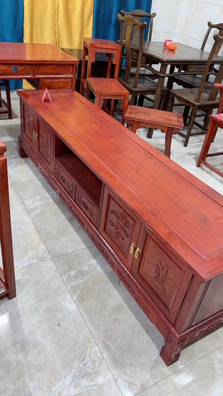 【闪购商品】花梨木类成套家具大果紫檀电视柜