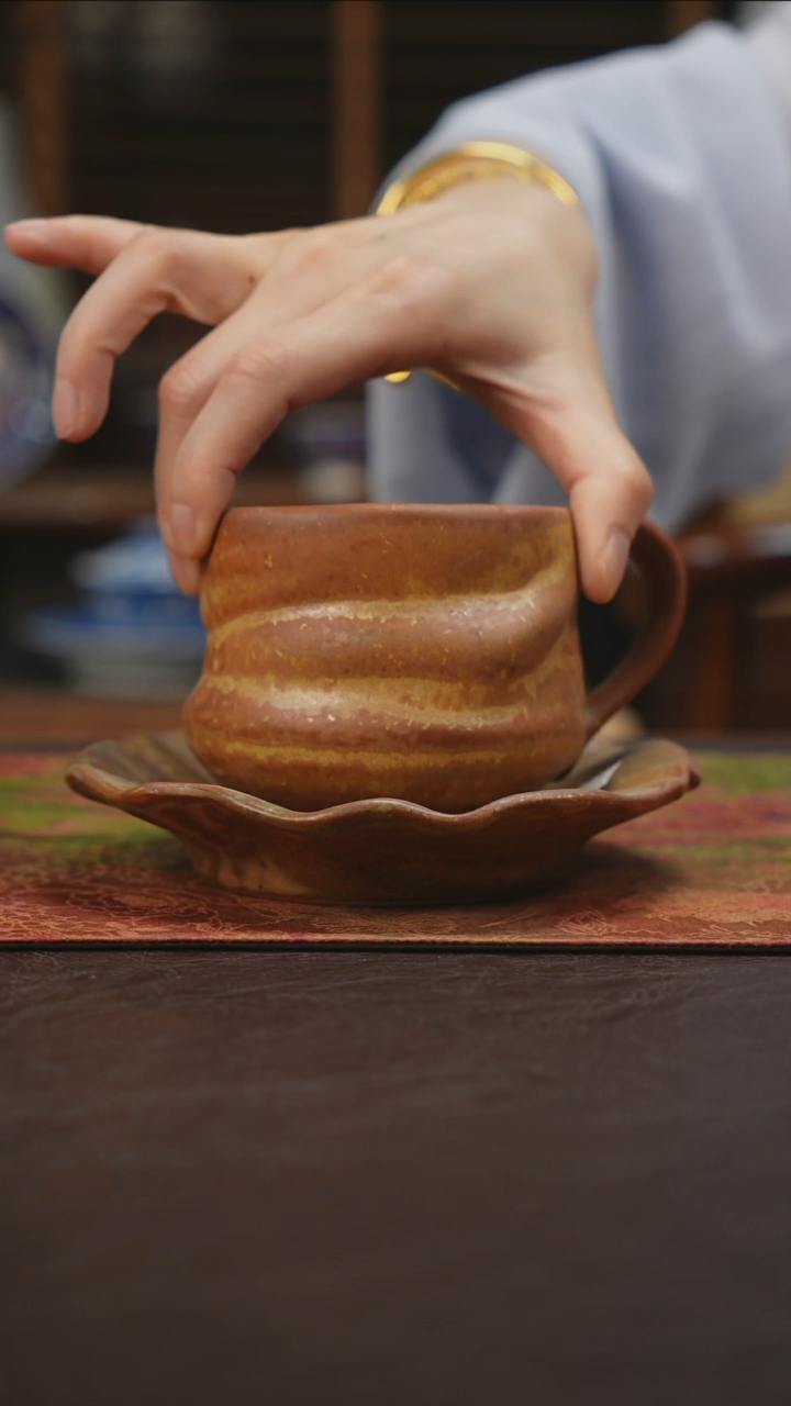 杯景德镇陶瓷杯碗柴烧多人