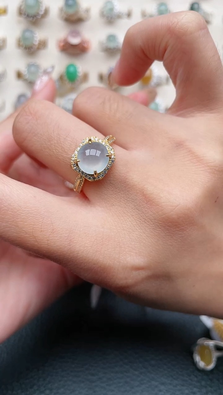 【闪购商品】翡翠戒指银S925镶嵌1111