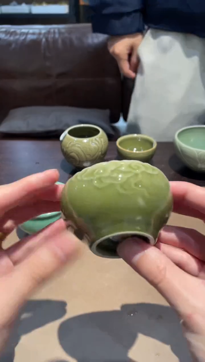 123窑承青瓷祥云杯