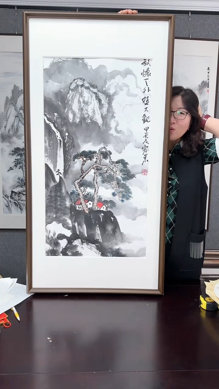【闪购商品】国画山水实木装裱
