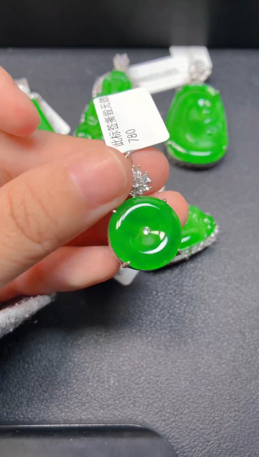 颈饰银S925镶嵌翡翠1