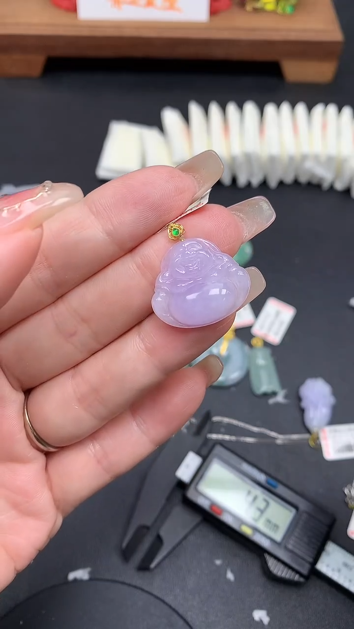 【闪购商品】翡翠吊坠(不含链)18K金镶嵌MS160022