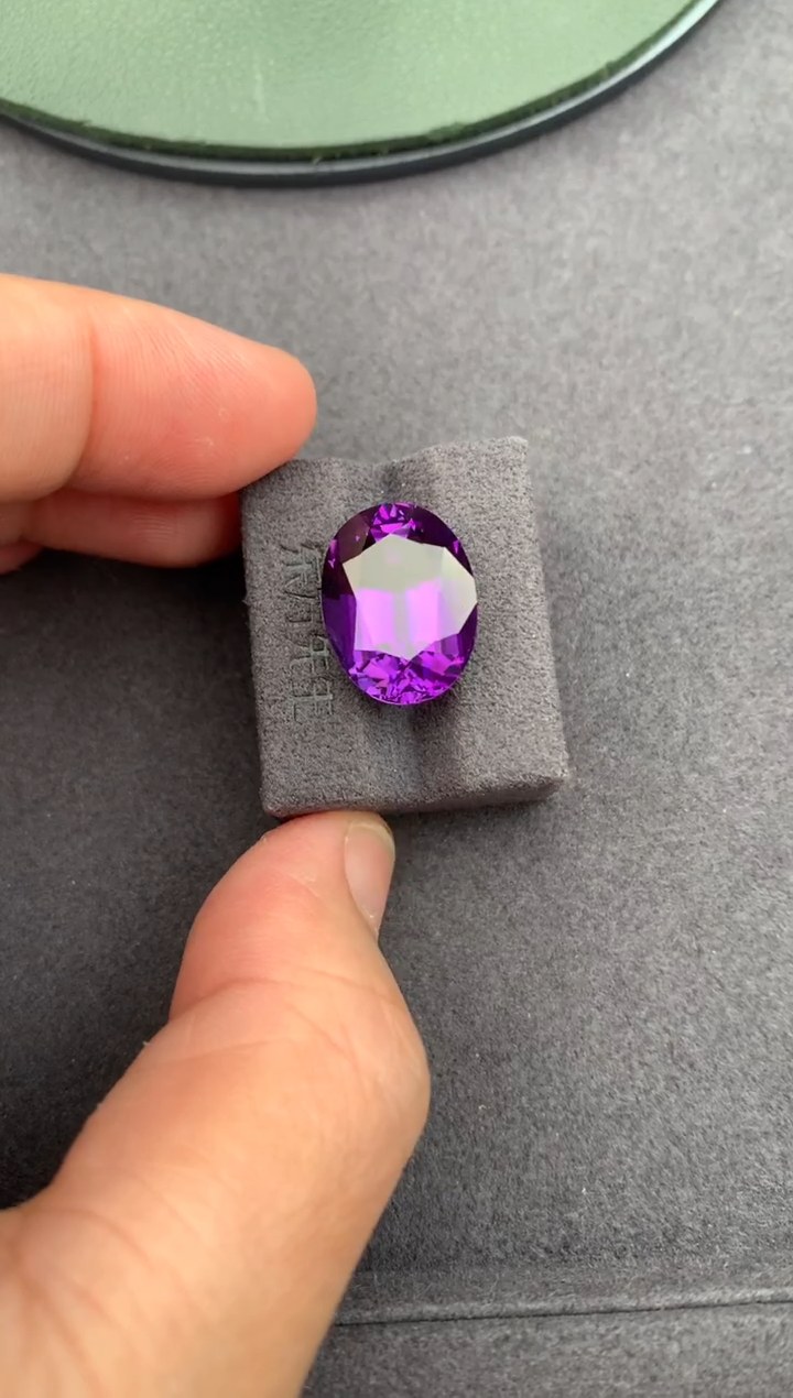 未镶嵌珠宝半成品紫晶10ct紫水晶 定制 BE