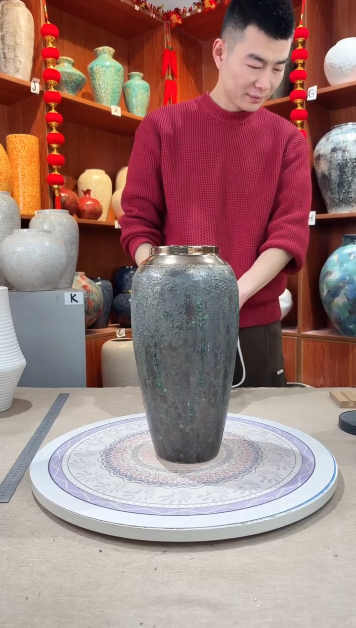 【闪购商品】瓶陶瓷花瓶 无花 青铜大号