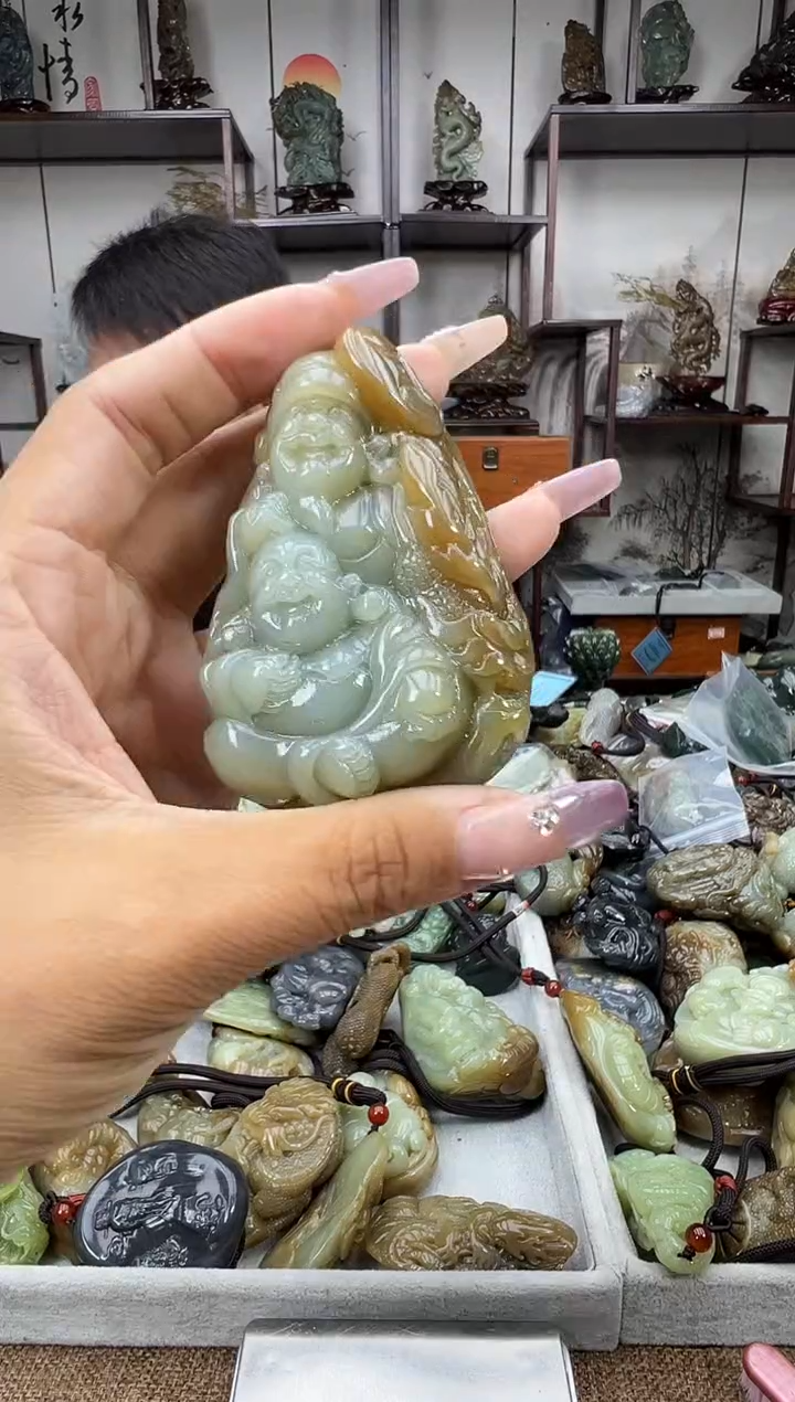 和田玉未镶嵌把件1