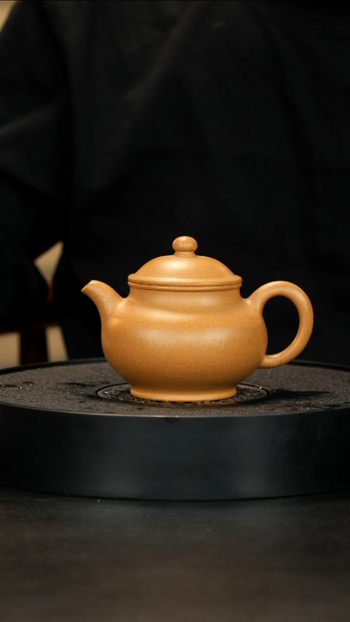 紫砂茶壶老宕口天花板黄金段潘壶超级大漏